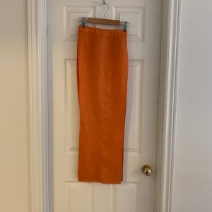 Orange linen pants